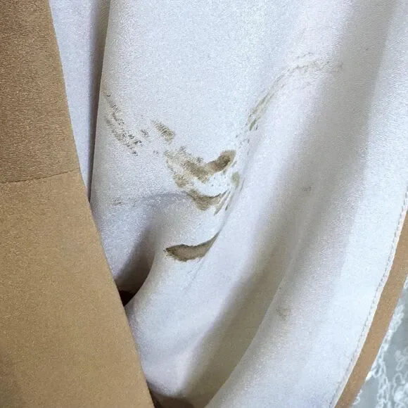 Helsi Dress Womens Medium White Lace Floral Fit Flare Long Sleeve Mini V Neck - Picture 8 of 14